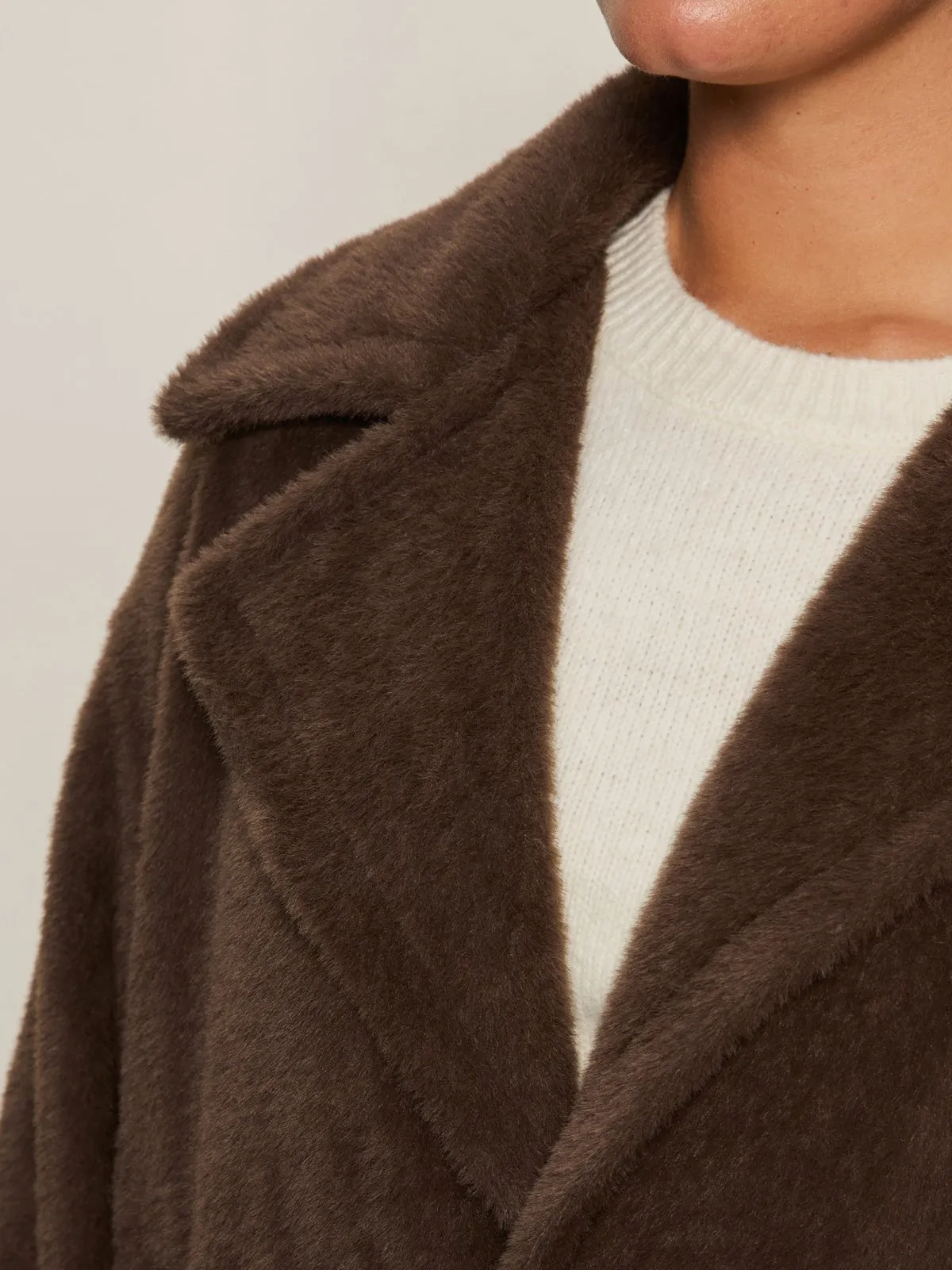 Colette Fur Jacket Choco Chip Extended Sizing sold by Sanctuary product image thumbnail 5
