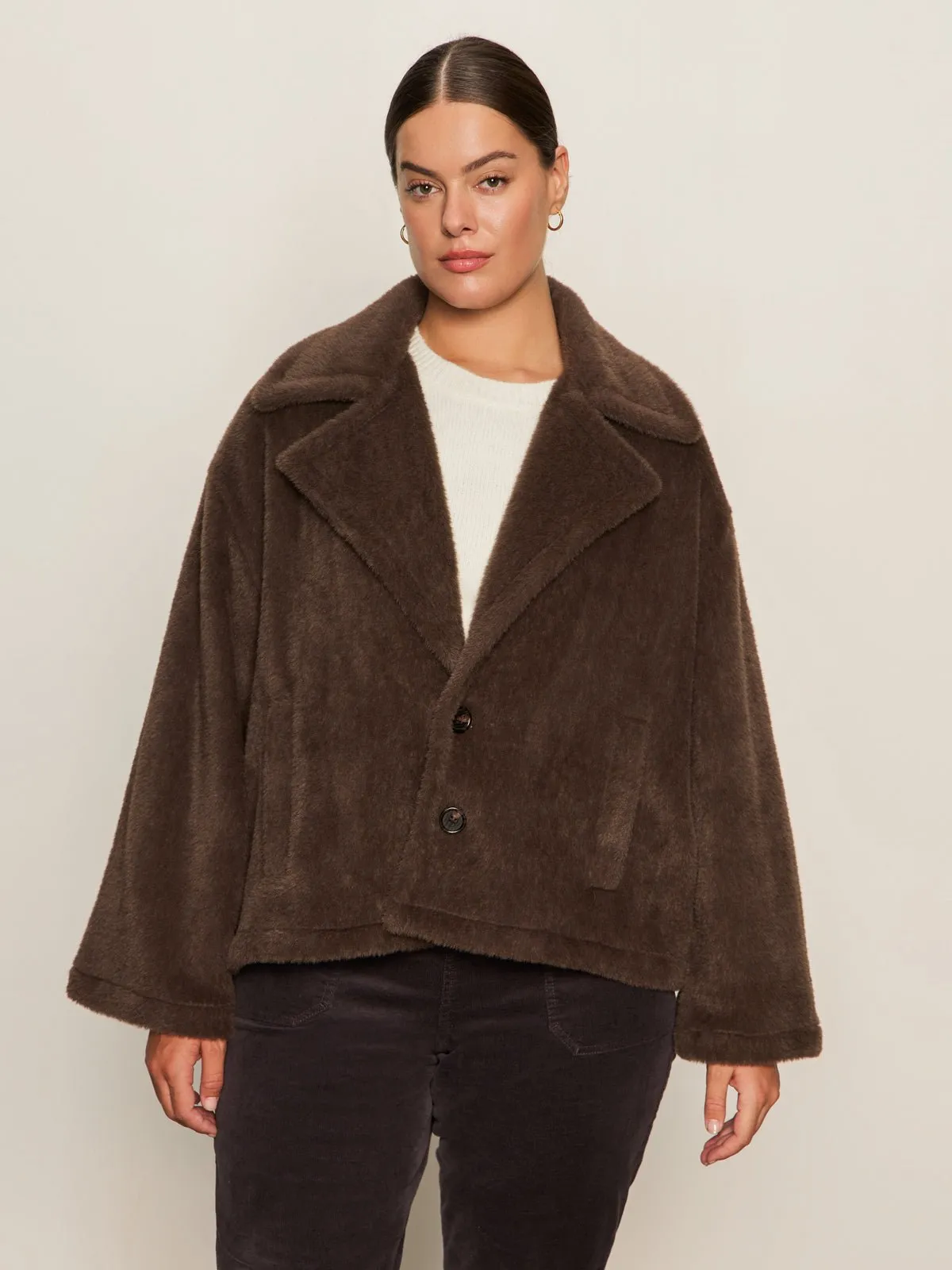 Colette Fur Jacket Choco Chip Extended Sizing sold by Sanctuary product image thumbnail 2