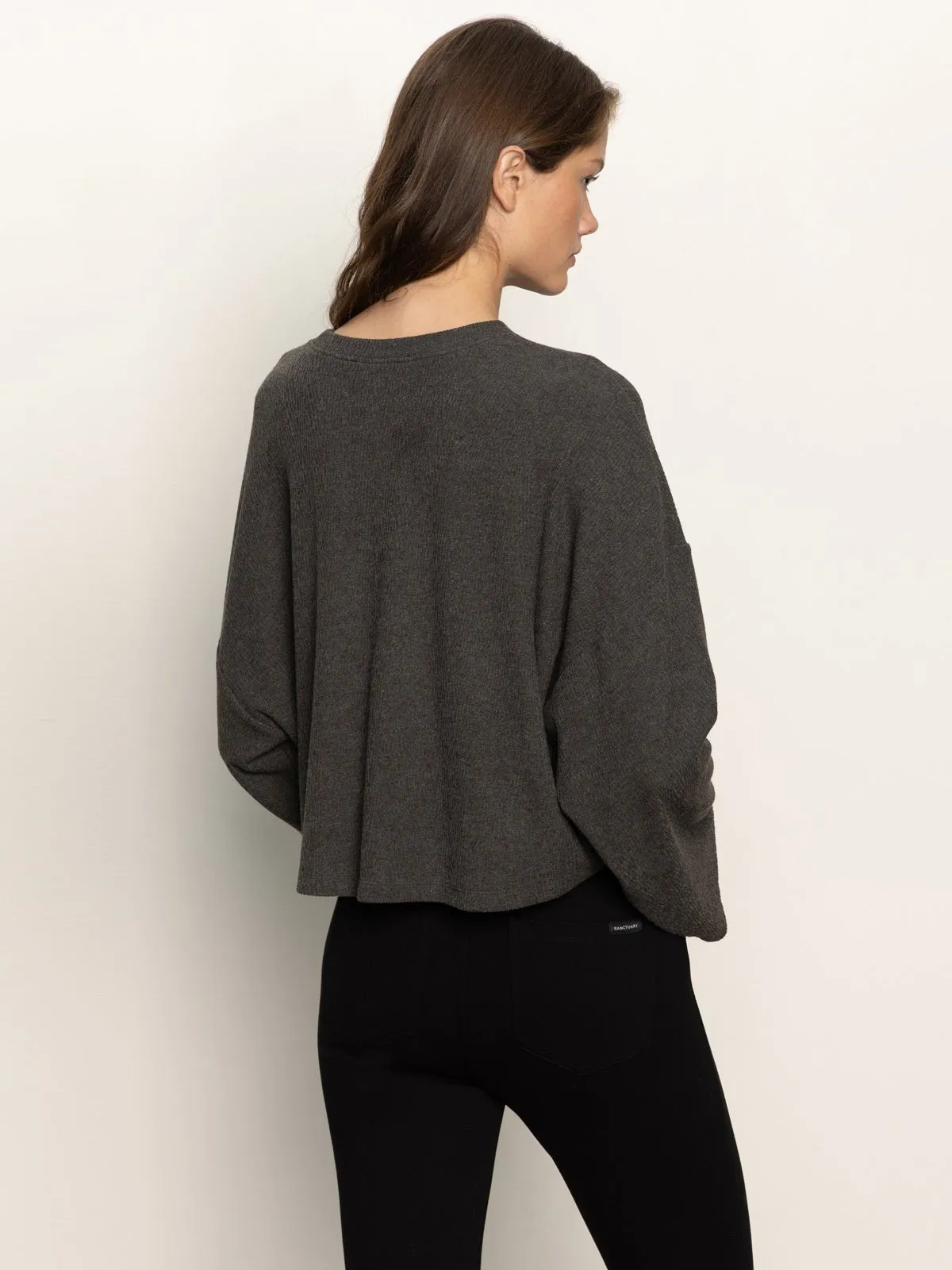 Hearthside Popover Top Heather Ink sold by Sanctuary product image thumbnail 4