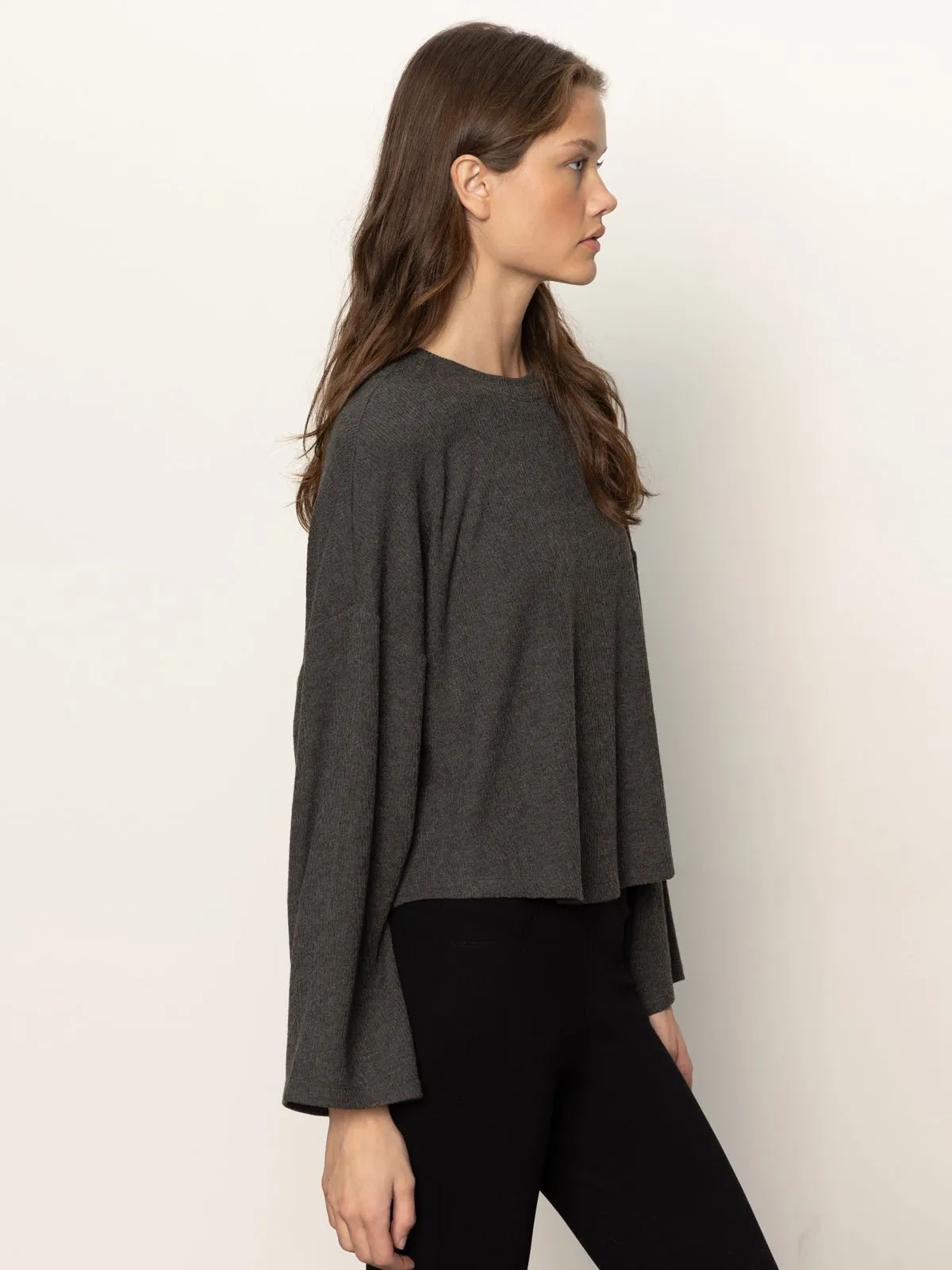 Hearthside Popover Top Heather Ink sold by Sanctuary product image thumbnail 3