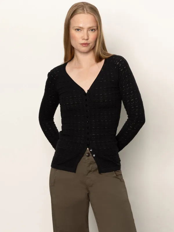 Fitted Raglan Cardi Black sold by Sanctuary