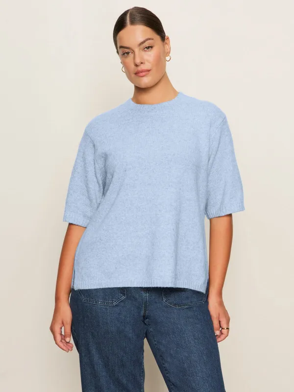 Perfect Sweater Tee Blue Powder Extended Sizing sold by Sanctuary