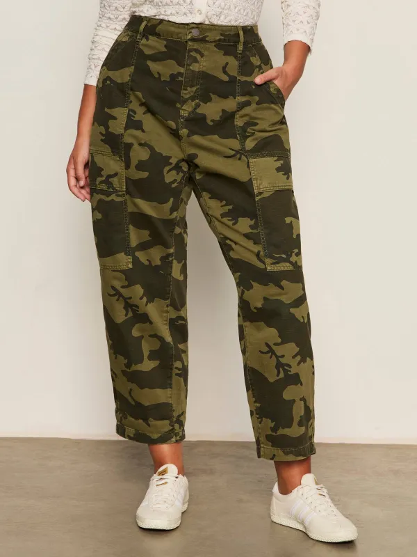 Boyfriend Utility Pant Rambler Camo Extended Sizing sold by Sanctuary