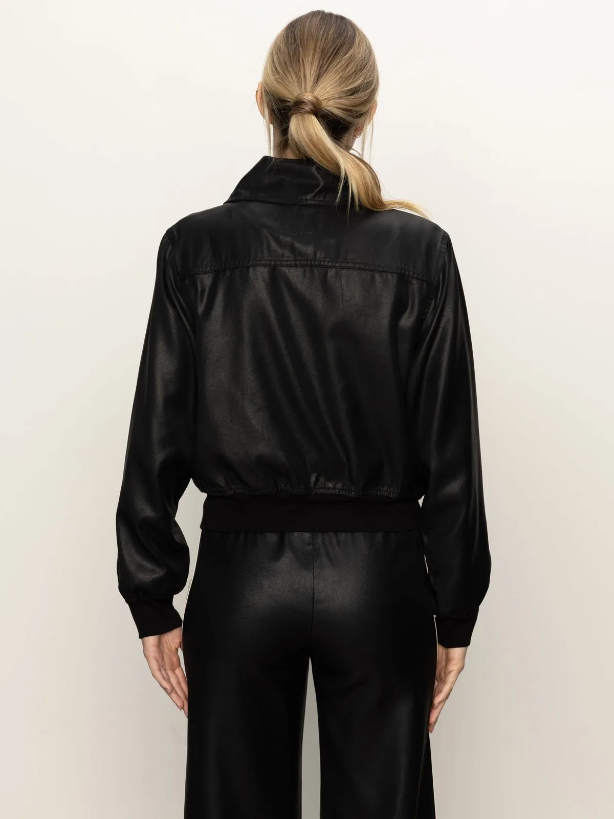Coated Twill Bomber Jacket Black sold by Sanctuary product image thumbnail 4