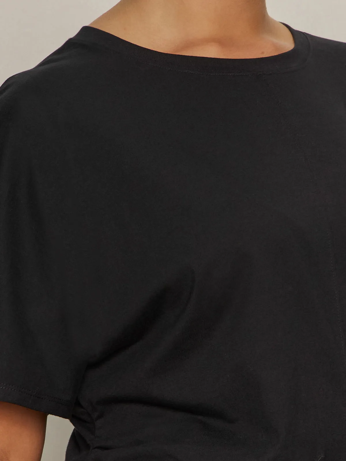 Shirred Waist Dolman Tee Black Extended Sizing sold by Sanctuary product image thumbnail 4