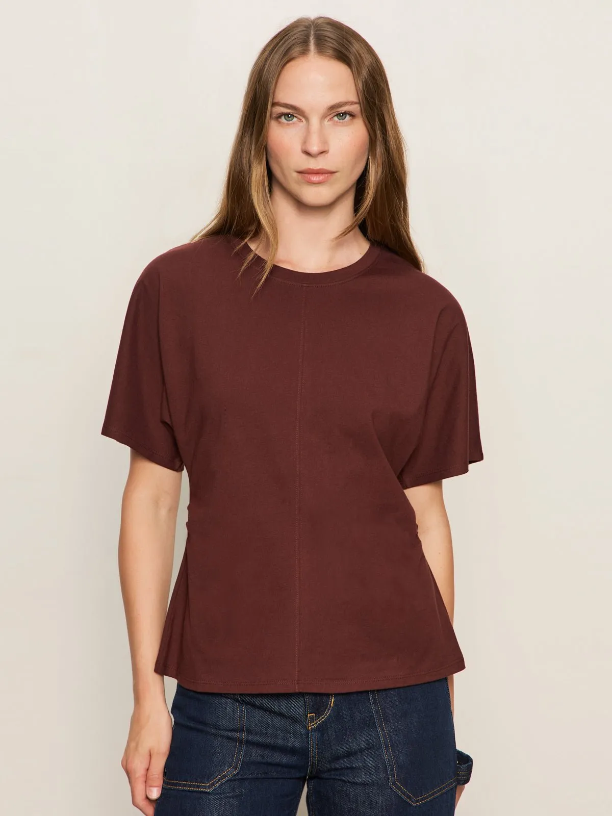 Shirred Waist Dolman Tee Chicory sold by Sanctuary