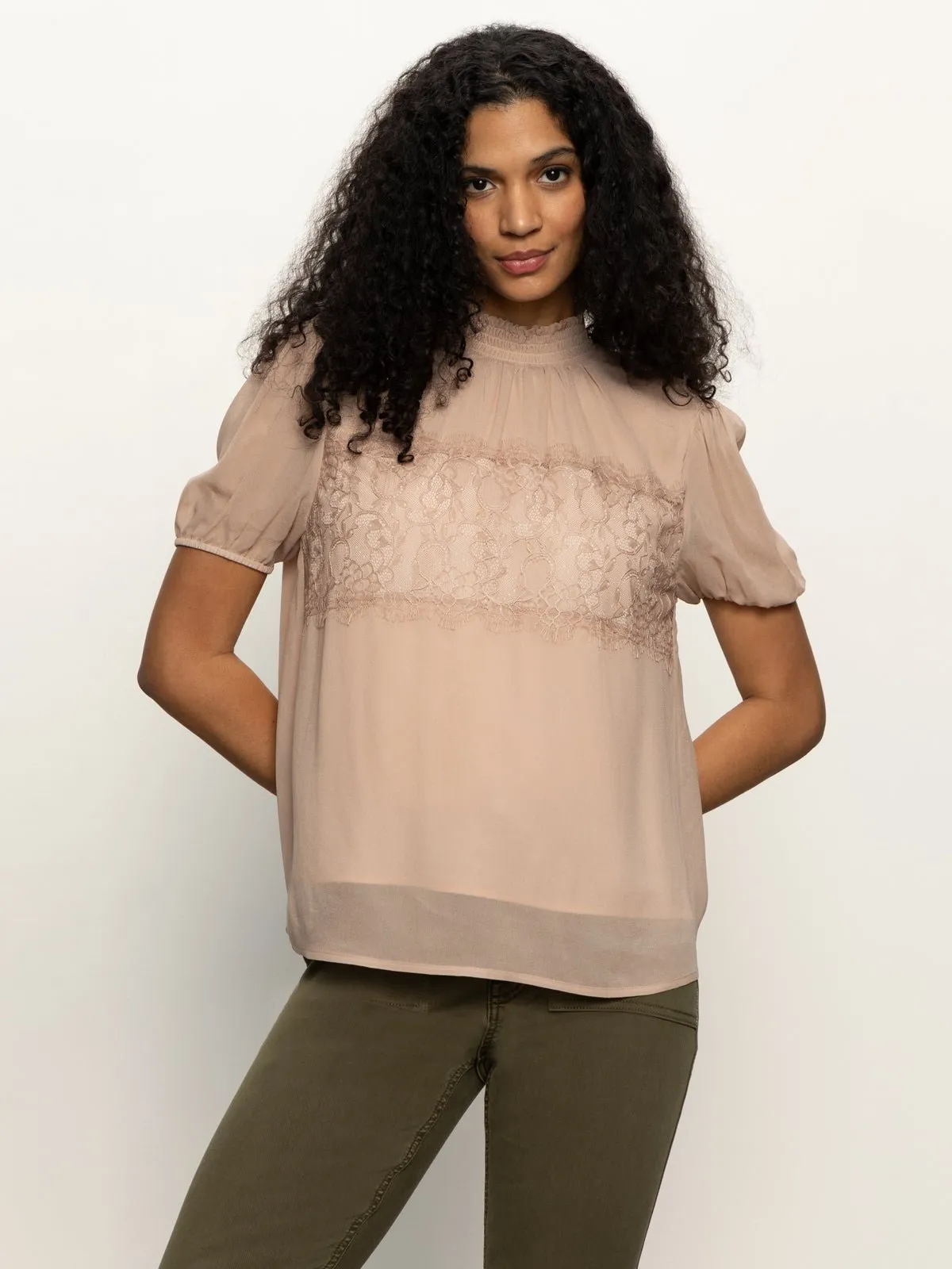Sweet Romance Lace Top Fawn sold by Sanctuary product image thumbnail 2