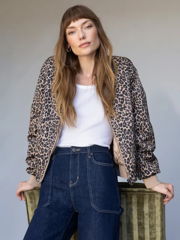 Monroe Sateen Bomber Jacket French Kitty sold by Sanctuary