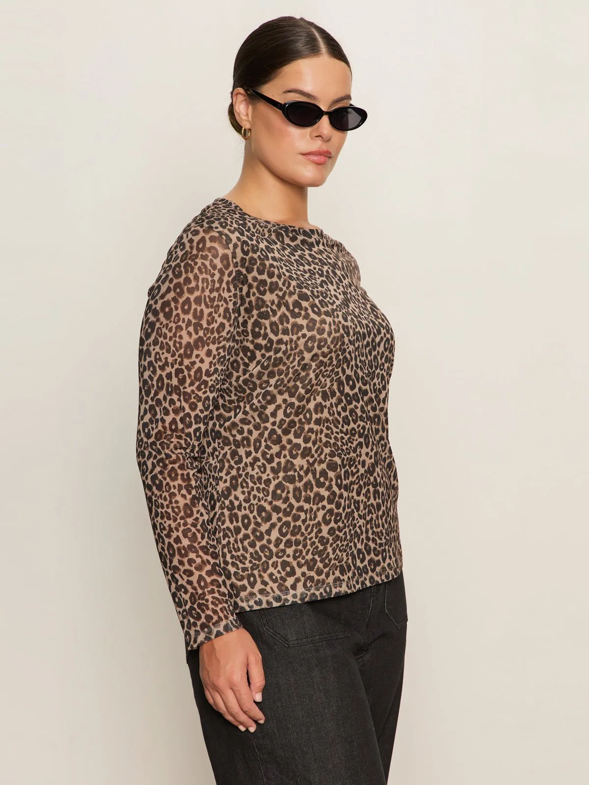 Long Sleeve Perfect Mesh Tee French Kitty Extended Sizing sold by Sanctuary product image thumbnail 3