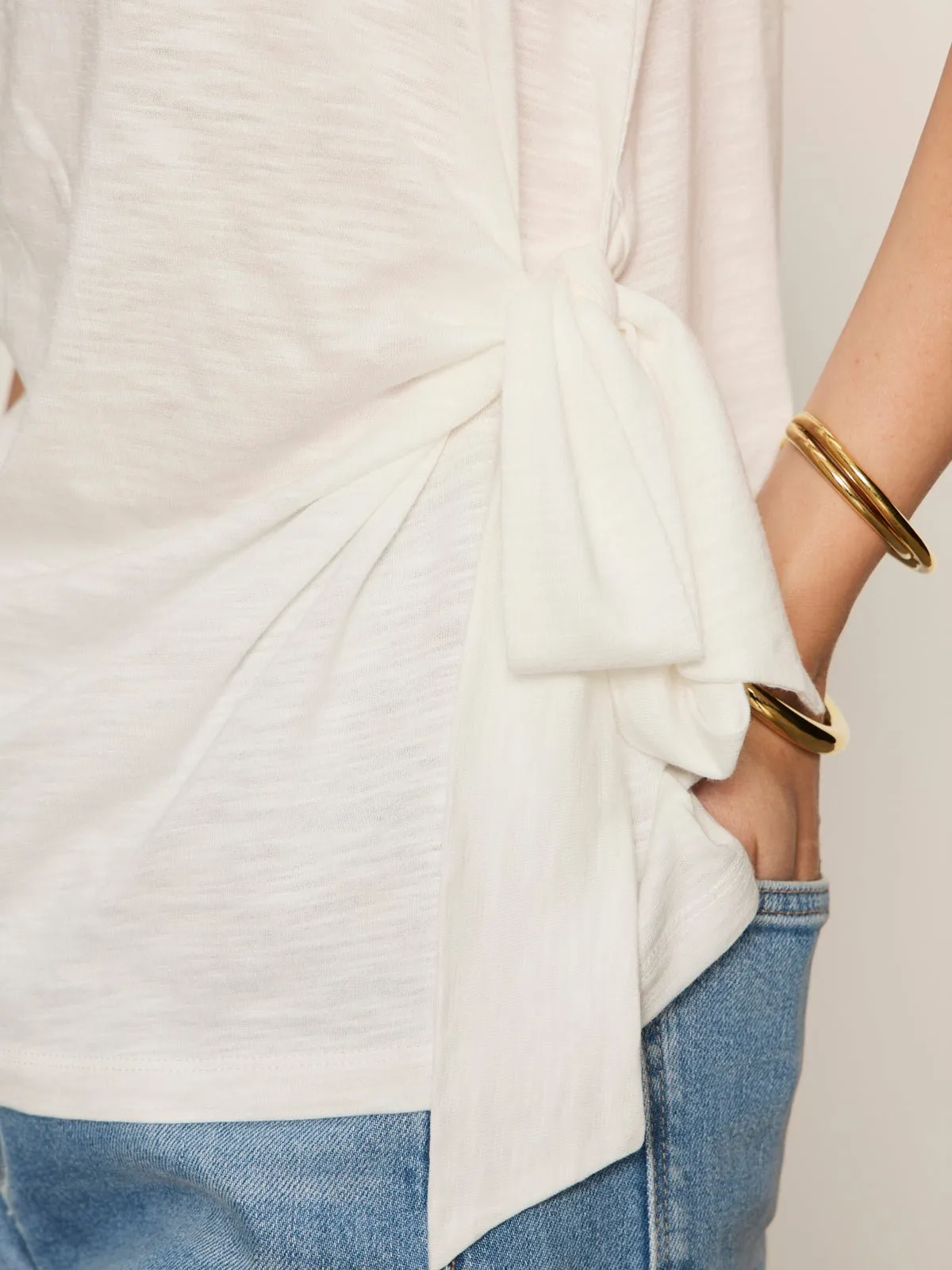 Side Tie Muscle Tee White sold by Sanctuary product image thumbnail 5