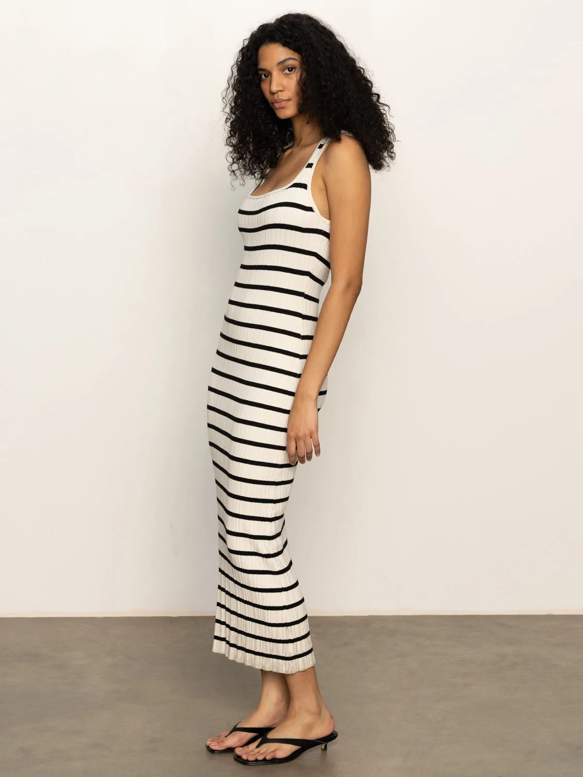Starlit Rib Maxi Dress Light Oat/Black sold by Sanctuary product image thumbnail 4