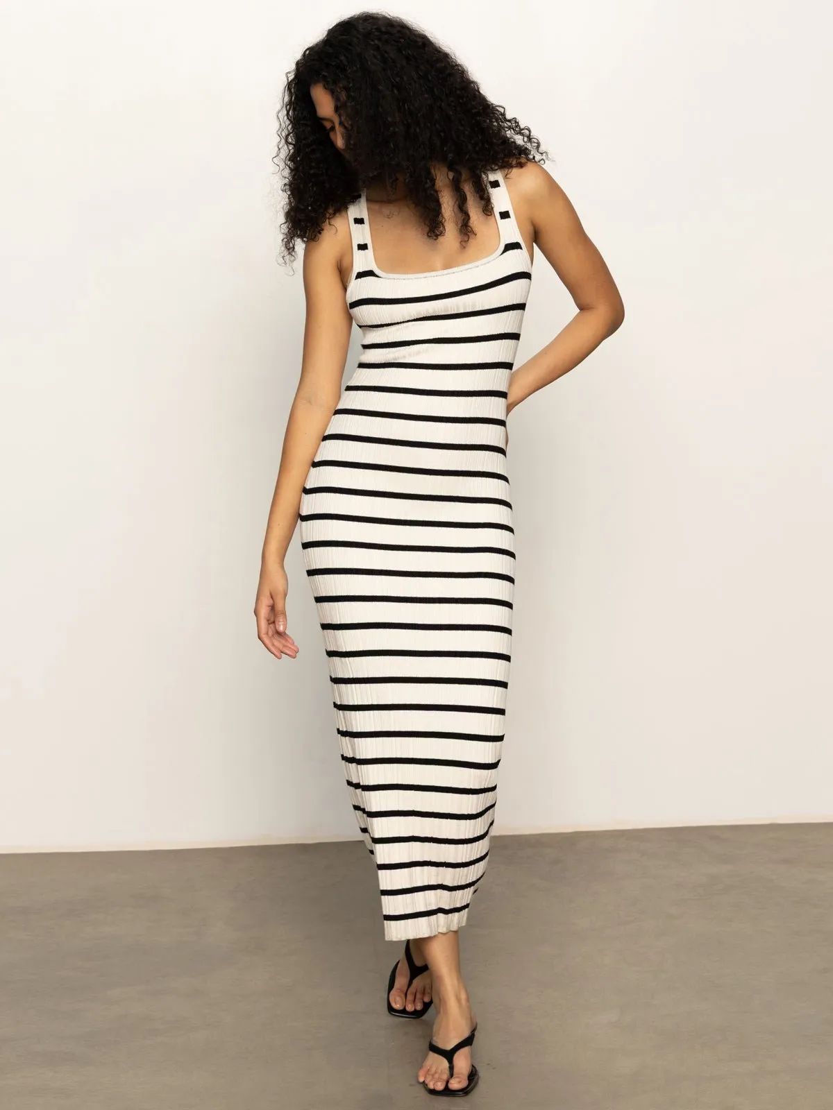 Starlit Rib Maxi Dress Light Oat/Black sold by Sanctuary product image thumbnail 3