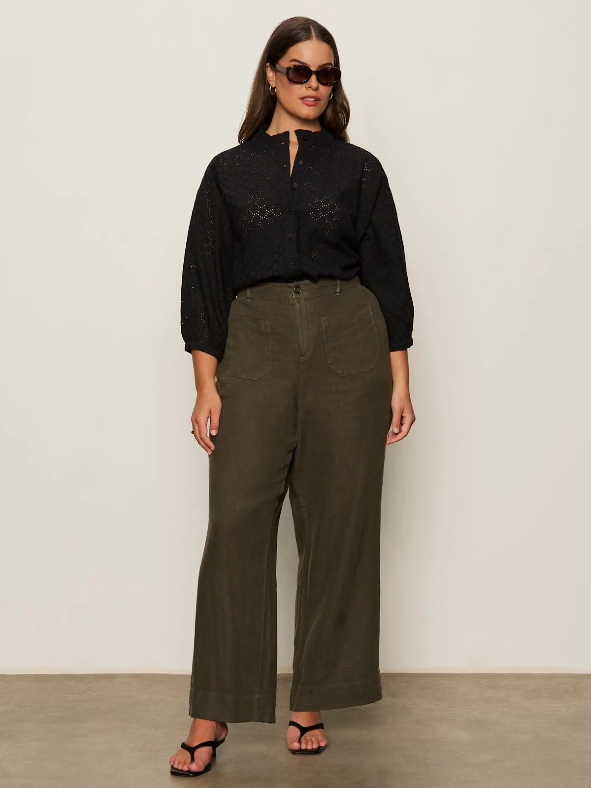 Petal Drop Blouse Black Extended Sizing sold by Sanctuary product image thumbnail 5