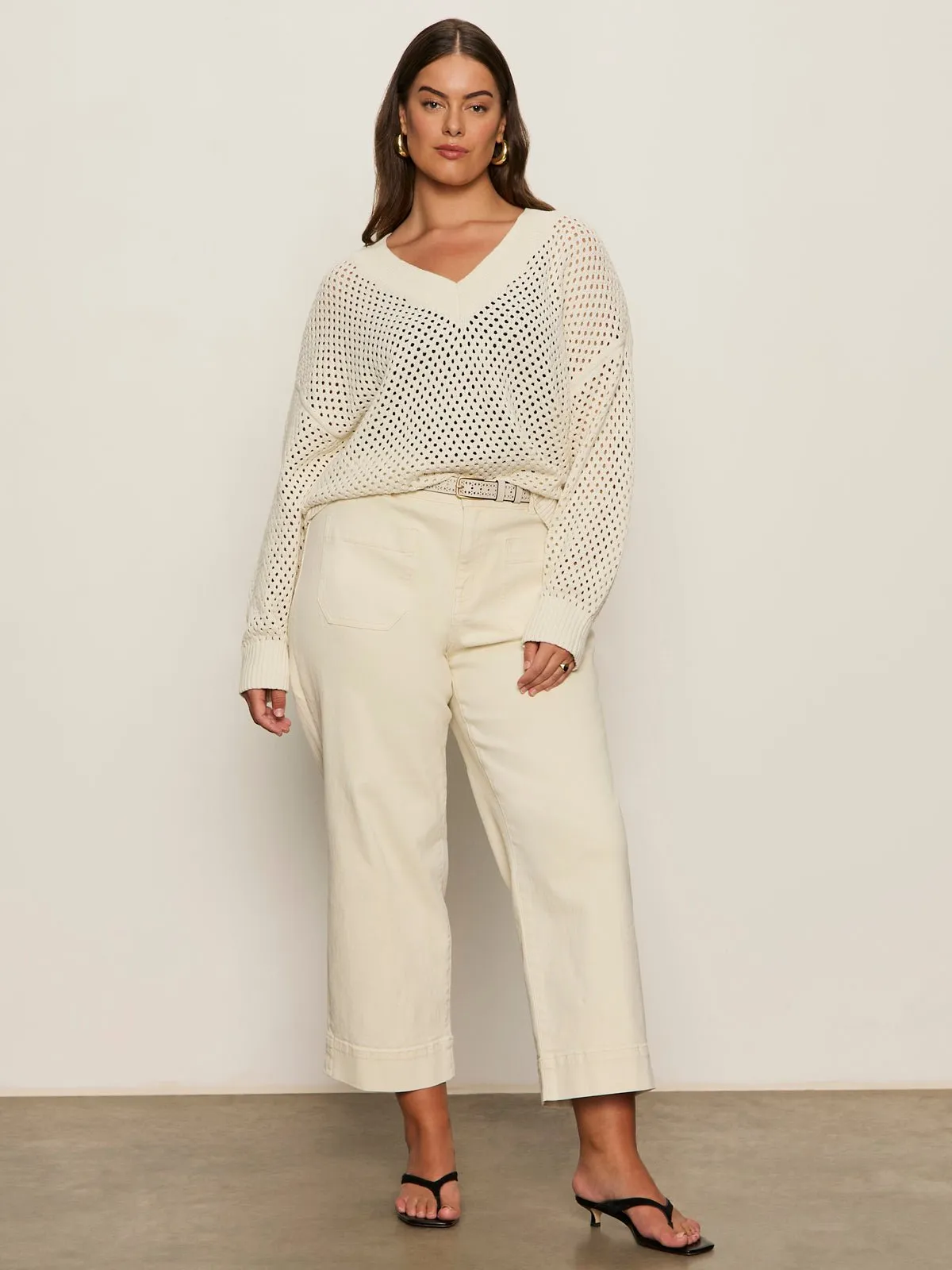 Airy Openwork Sweater Macrame Extended Sizing sold by Sanctuary product image thumbnail 5