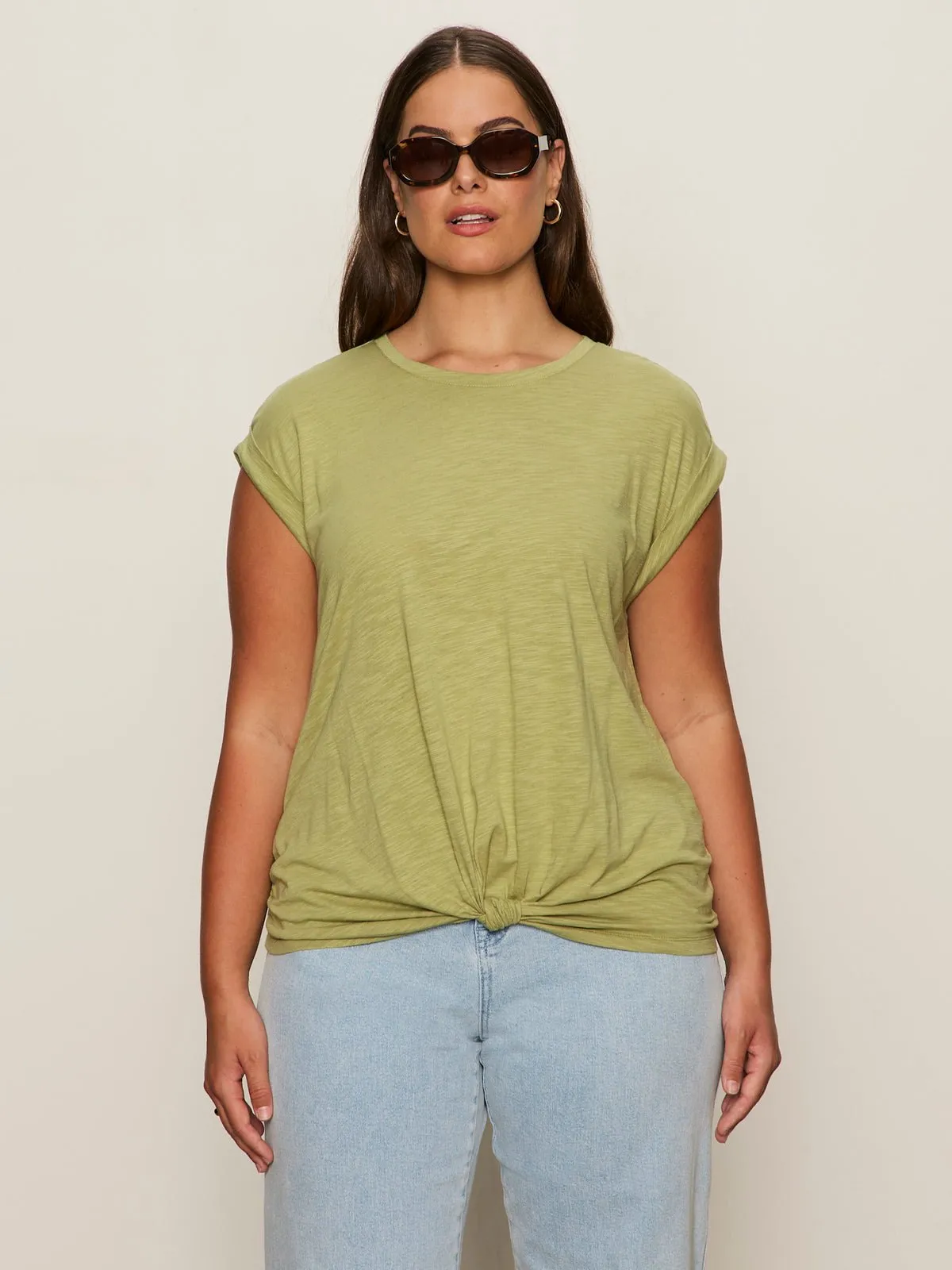 Knotted Muscle Tee Bamboo Extended Sizing sold by Sanctuary