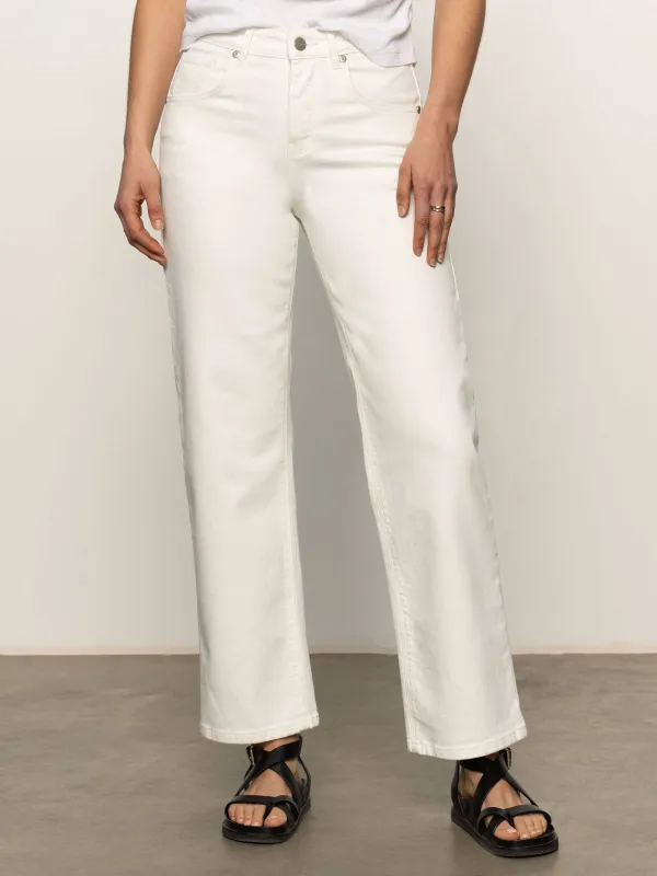 Soleil 90's Straight High Rise Jeans White sold by Sanctuary