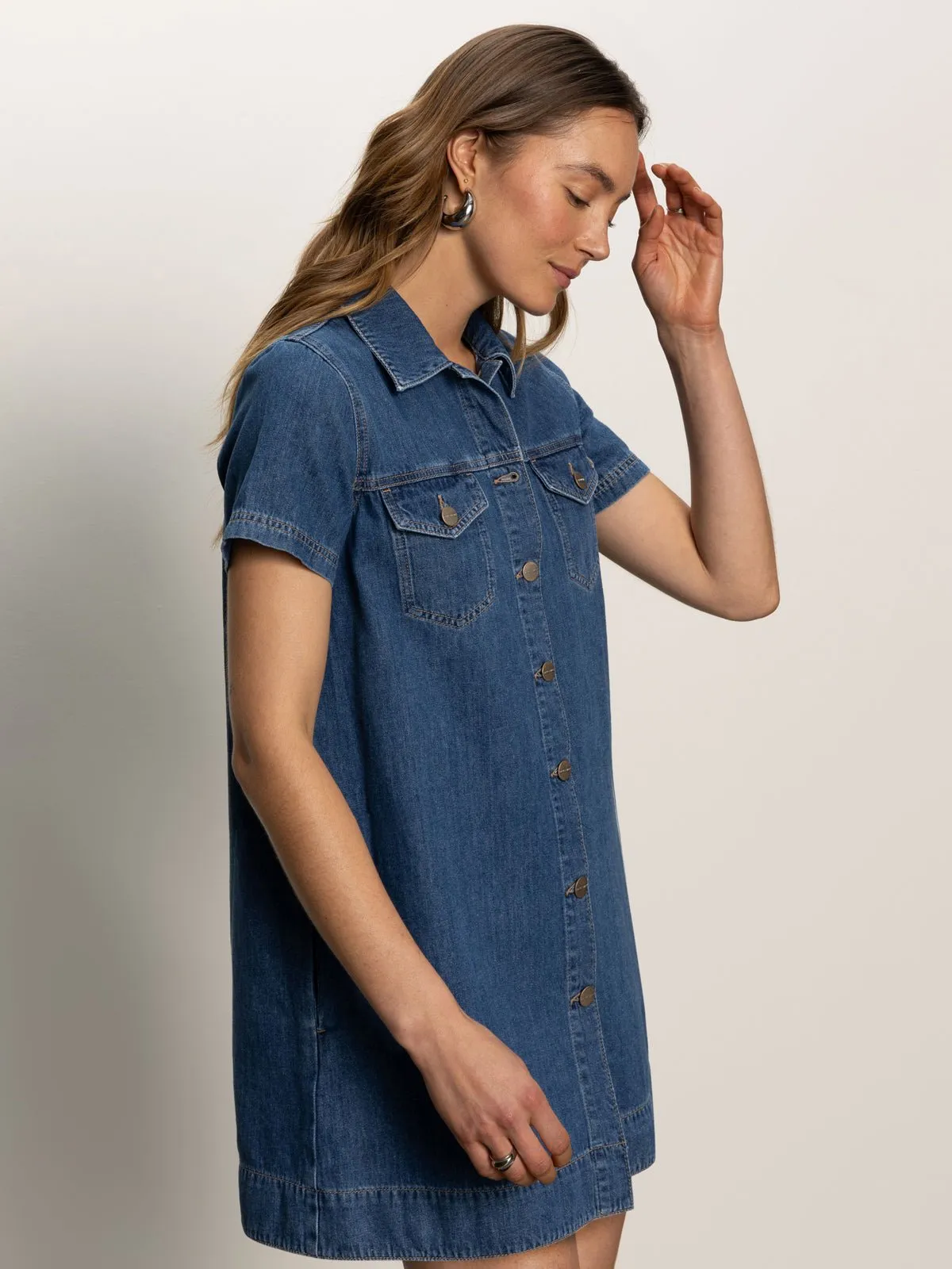 Denim Shiftdress Medium Wash sold by Sanctuary product image thumbnail 5