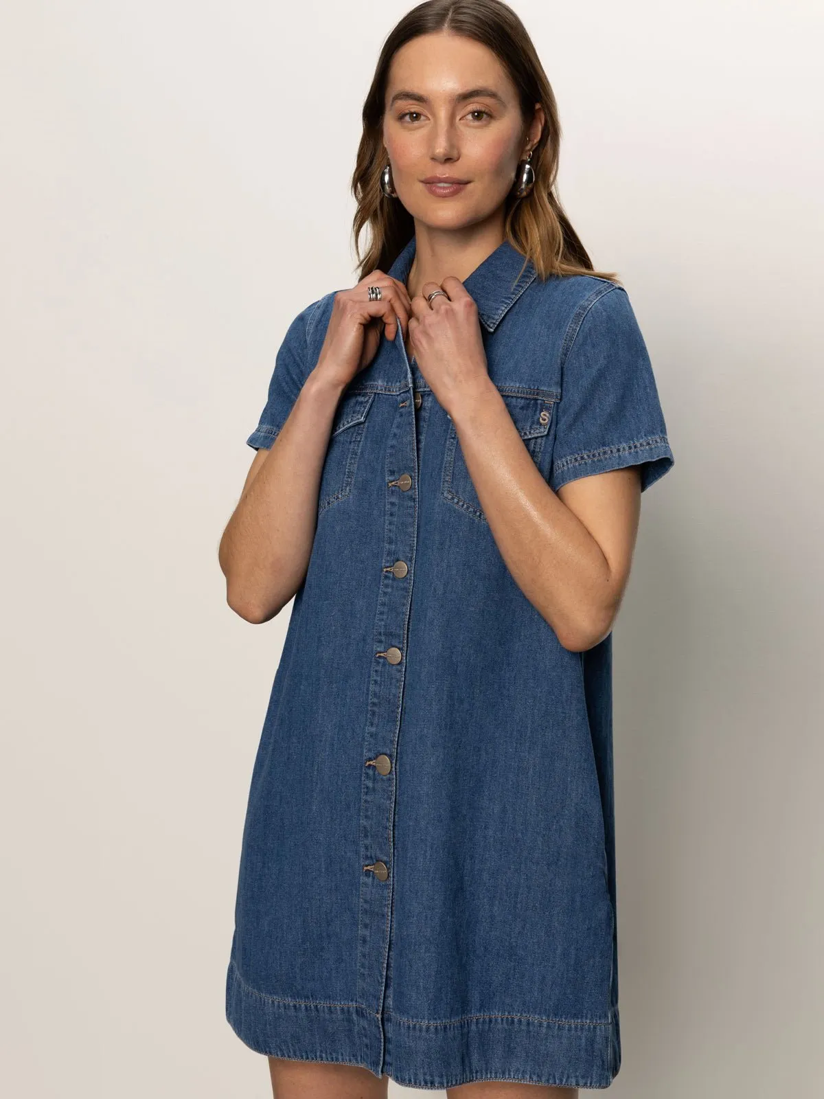 Denim Shiftdress Medium Wash sold by Sanctuary product image thumbnail 4