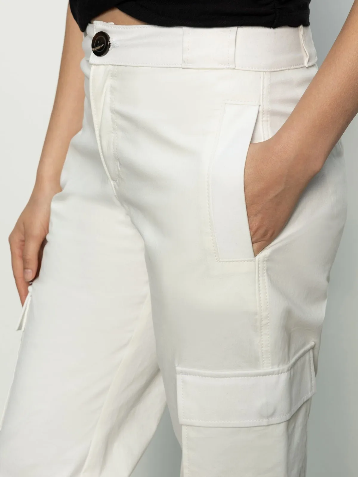 Take Over Jogger Mid-Rise Pant Bleached White sold by Sanctuary product image thumbnail 4