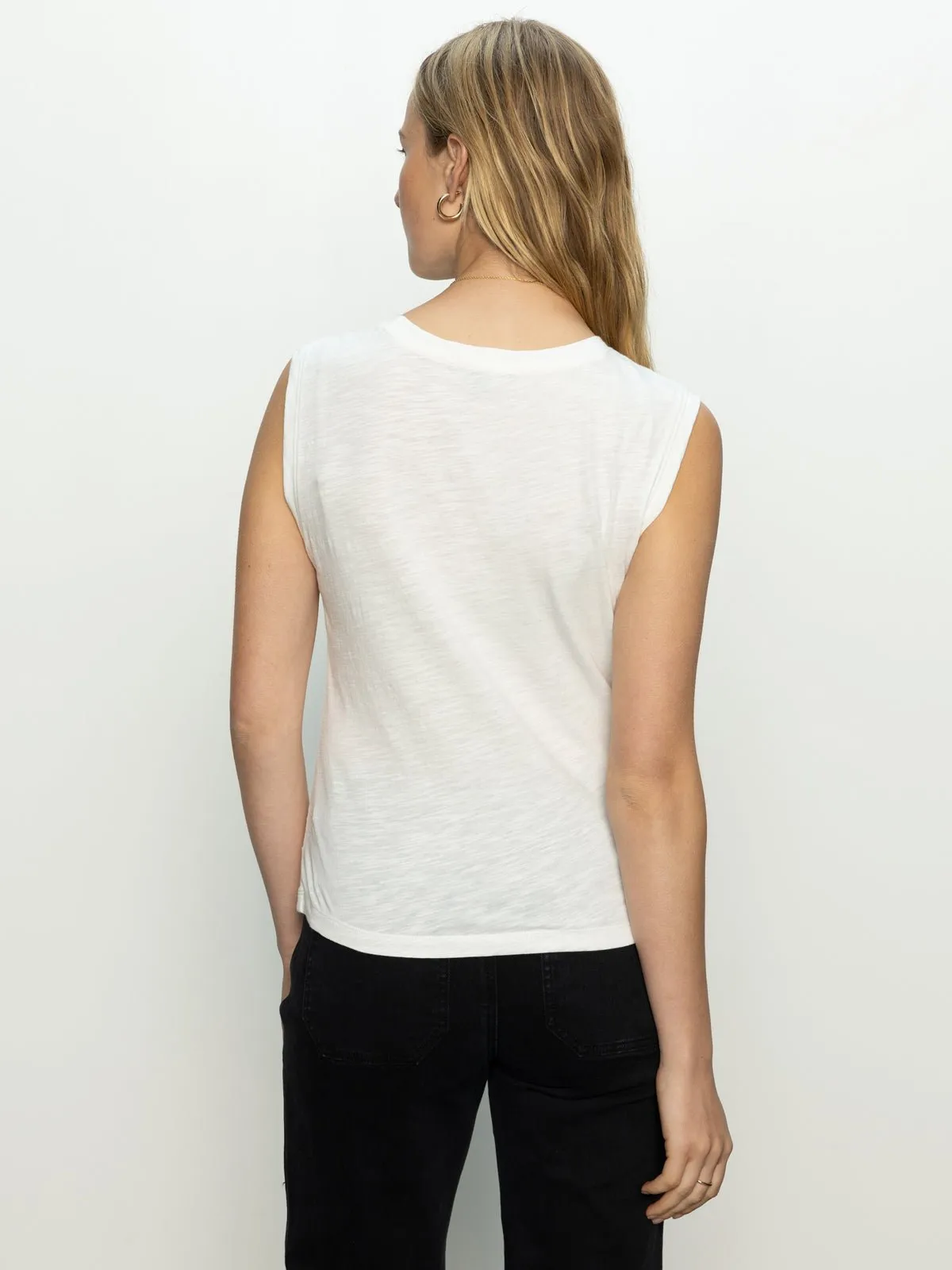 Draped Tank White sold by Sanctuary product image thumbnail 2