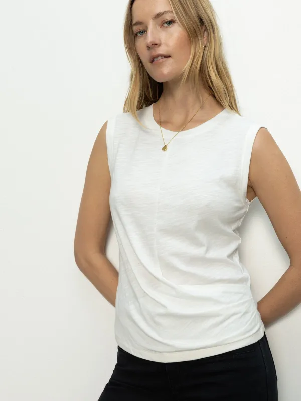 Draped Tank White sold by Sanctuary