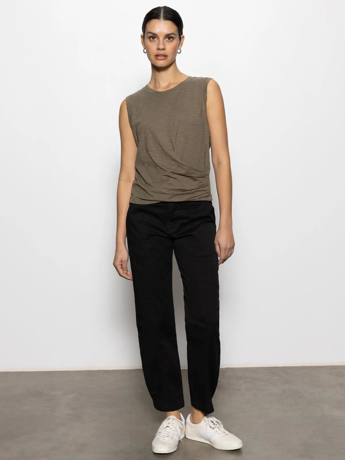 Draped Tank Burnt Olive sold by Sanctuary product image thumbnail 5