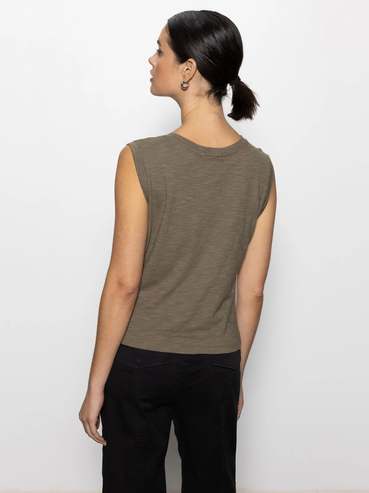 Draped Tank Burnt Olive sold by Sanctuary product image thumbnail 2