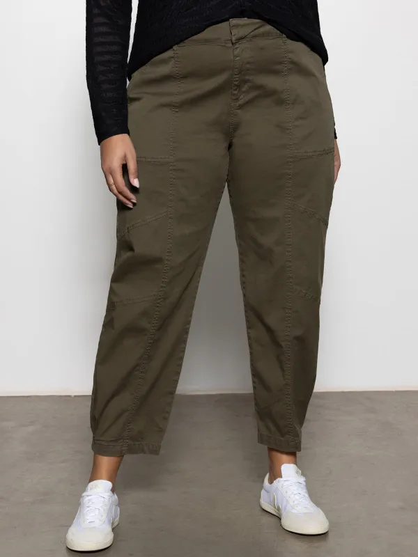 Sahara Tapered Standard Rise Pant Burnt Olive Extended Sizing sold by Sanctuary