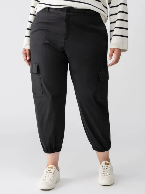 Take Over Jogger Mid-Rise Pant Black Extended Sizing sold by Sanctuary