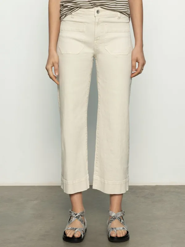 The Marine Standard Rise Denim Pant French Vanilla sold by Sanctuary