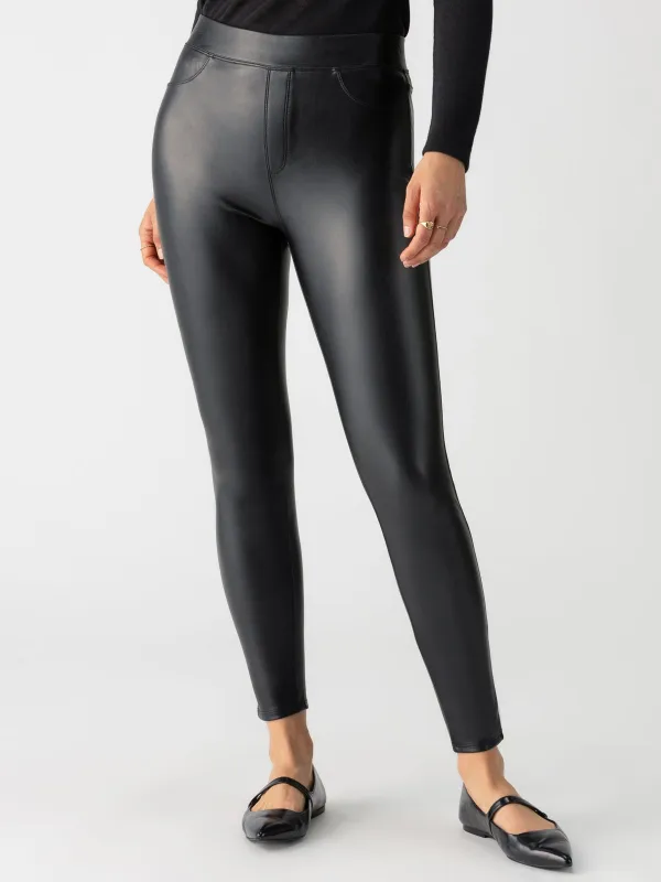 Runway Semi High Rise Legging Slick Black sold by Sanctuary