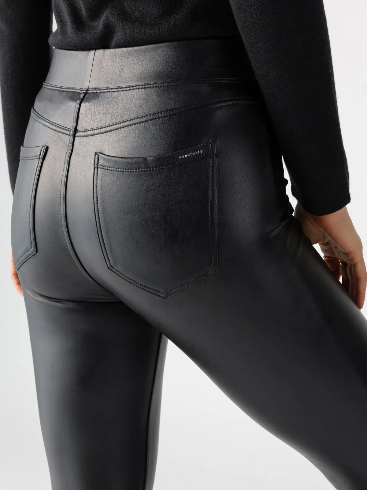 Runway Semi High Rise Legging Slick Black sold by Sanctuary product image thumbnail 3