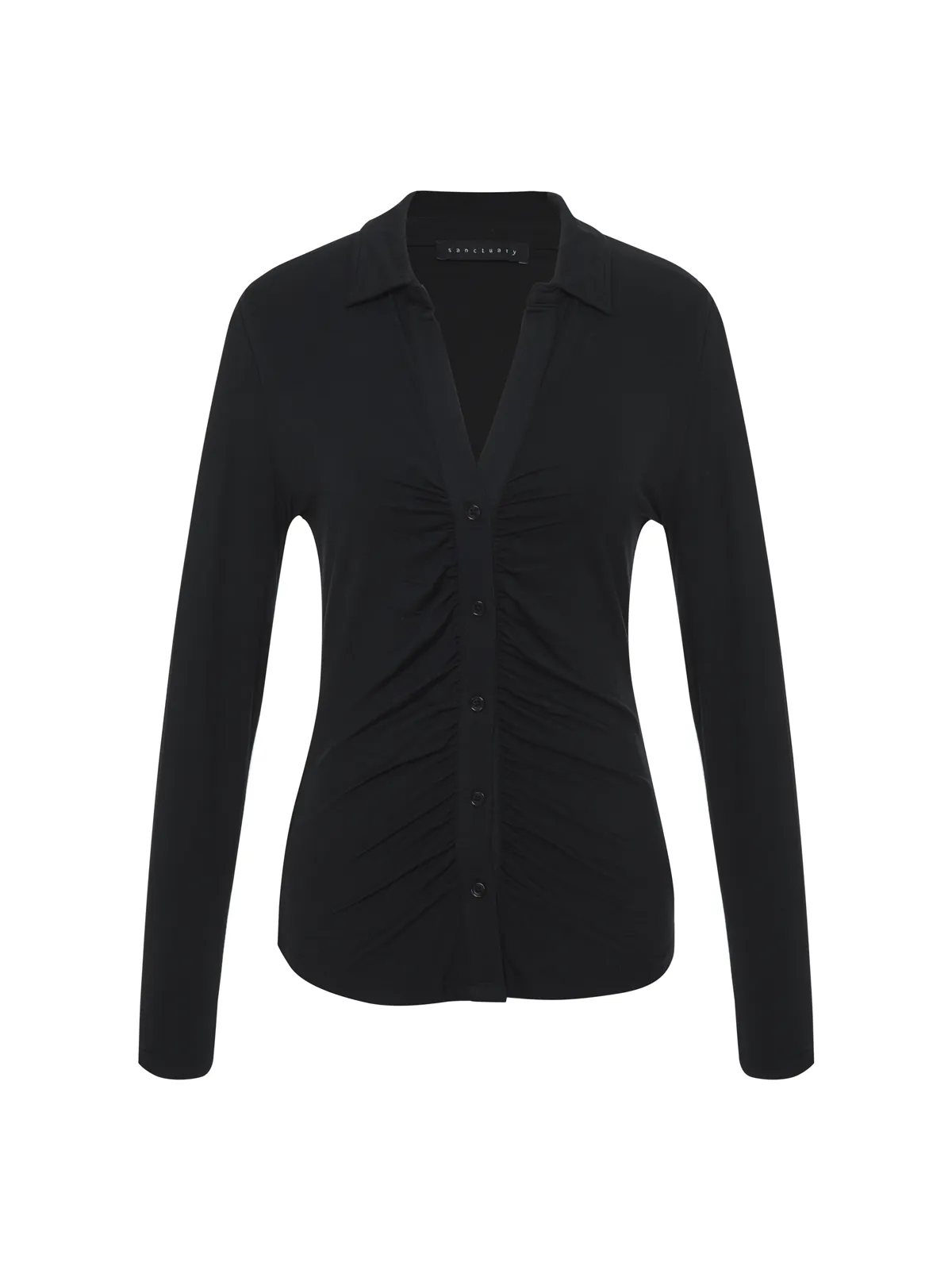 Dreamgirl Knit Button Up Top Black Extended Sizing sold by Sanctuary product image thumbnail 5