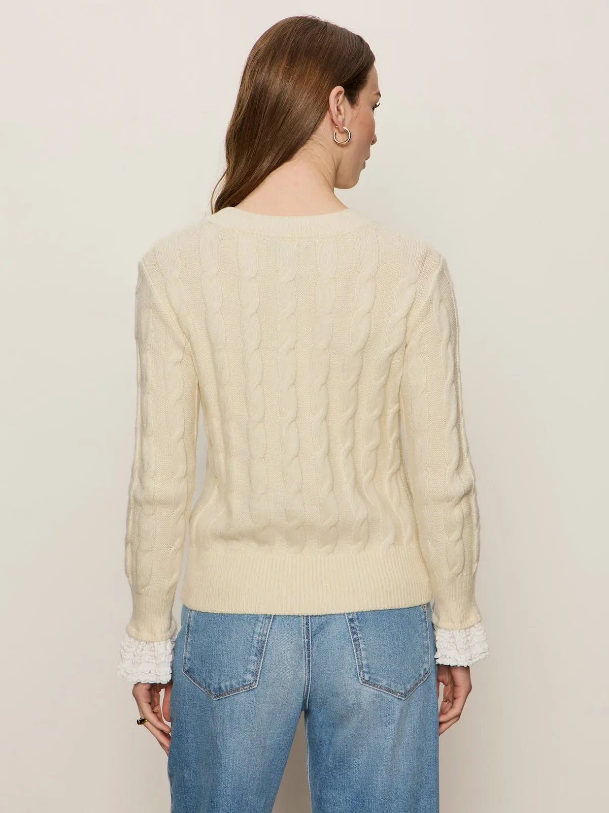 One In A Million Cable Crewneck Sweater Vanilla sold by Sanctuary product image thumbnail 4