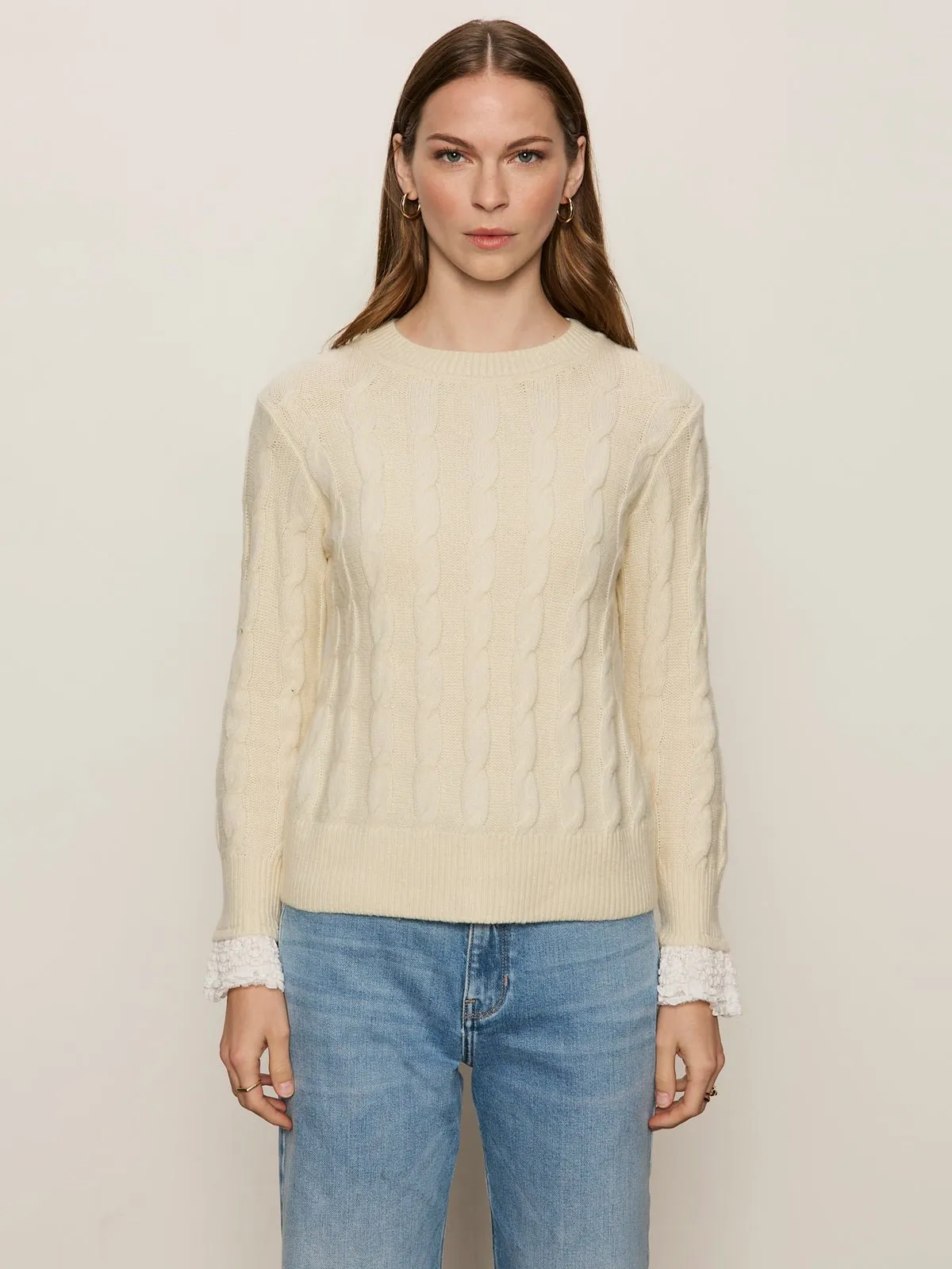 One In A Million Cable Crewneck Sweater Vanilla sold by Sanctuary product image thumbnail 2
