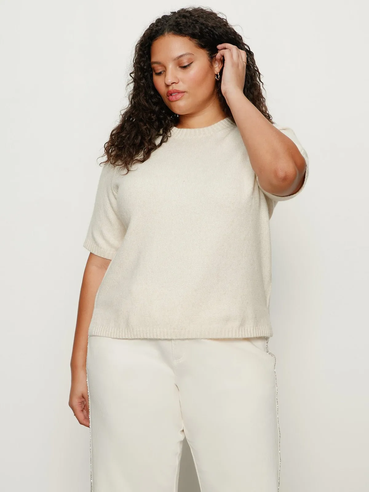 Perfect Sweater Tee Vanilla Creme Extended Sizing sold by Sanctuary product image thumbnail 4