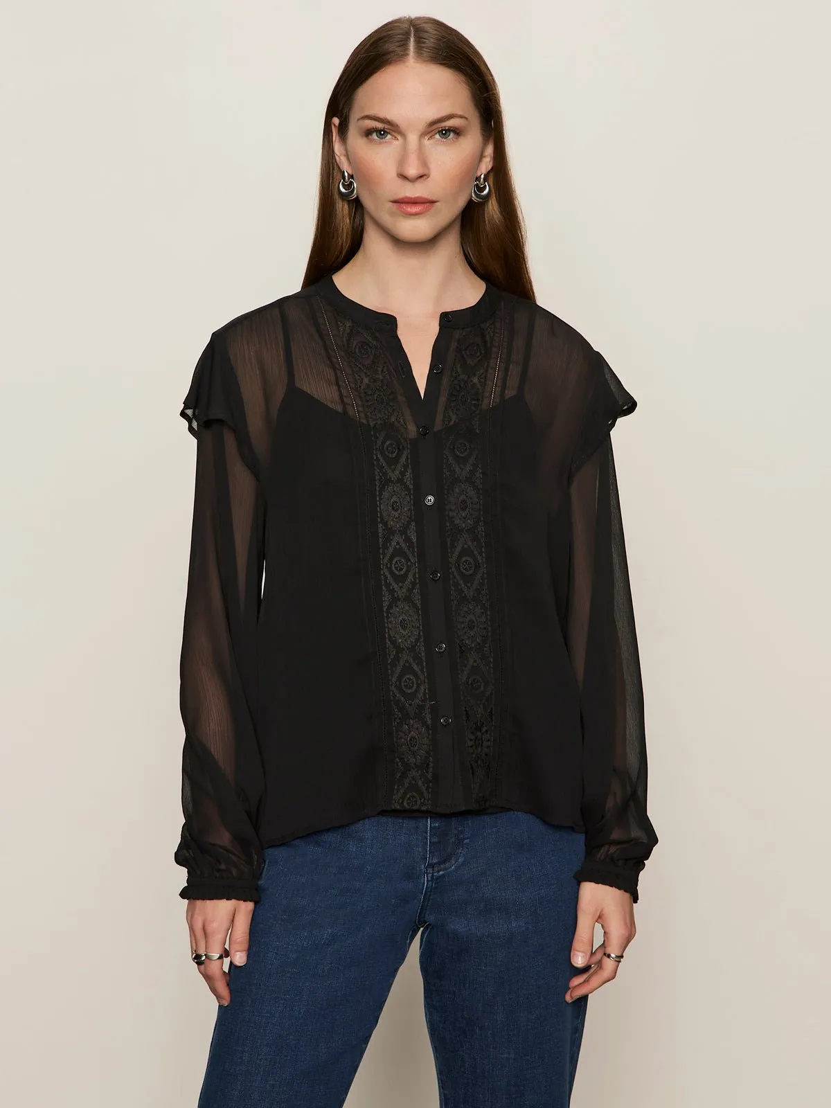 Nostalgia Embroidered Blouse Black sold by Sanctuary product image thumbnail 2