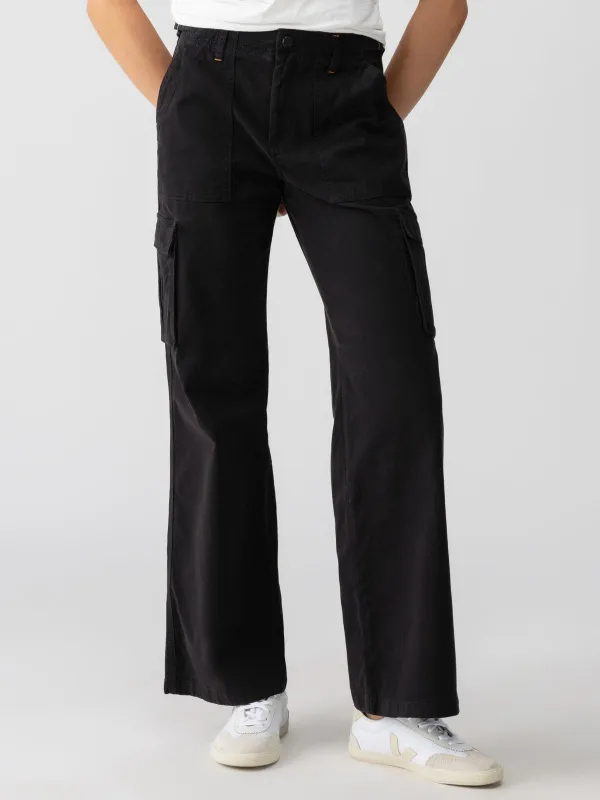Reissue Cargo Standard Rise Pant Black sold by Sanctuary