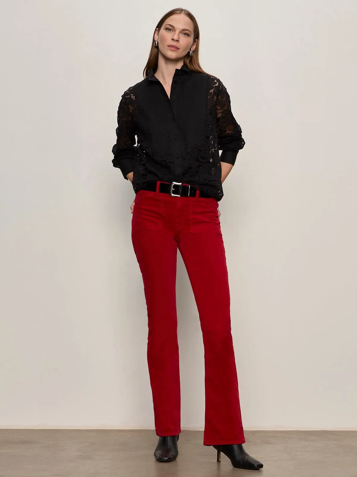 Velveteen Brook Bootcut Pant Cherry Lacquer sold by Sanctuary product image thumbnail 5