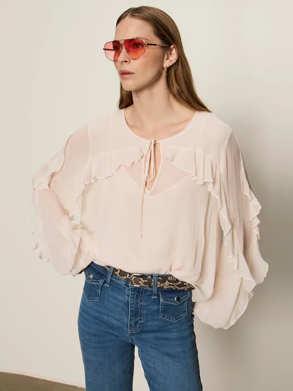 Better Days Blouse Pink Milk made by Sanctuary