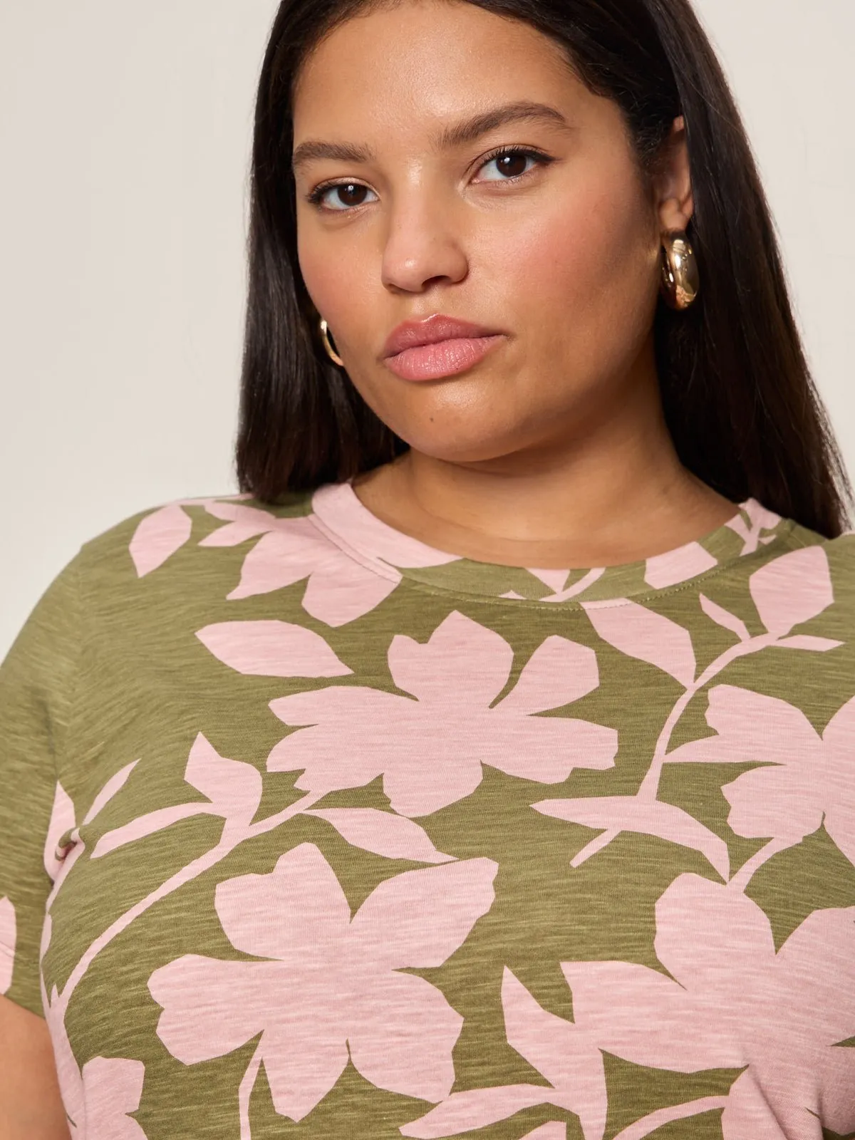 The Perfect Tee Pink Silhouette Extended Sizing sold by Sanctuary