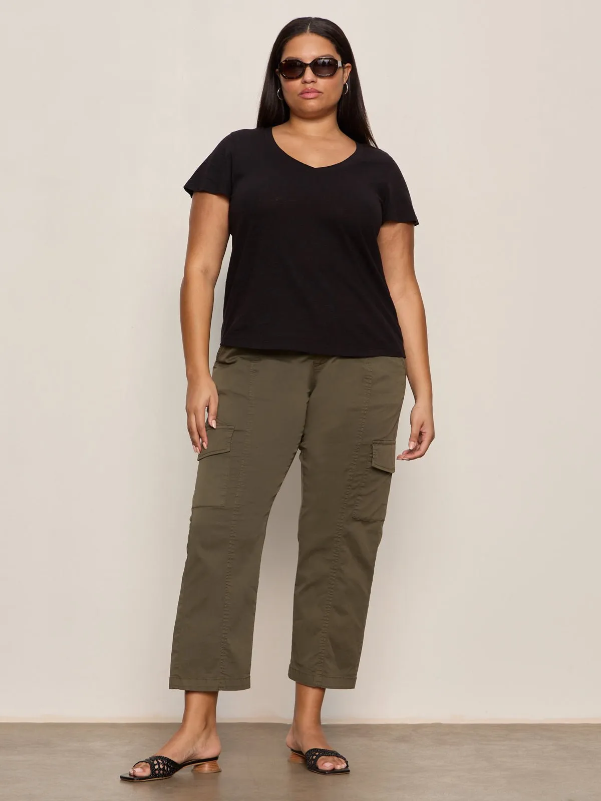 Rebel Straight Crop Pant Fatigue Extended Sizing sold by Sanctuary product image thumbnail 5