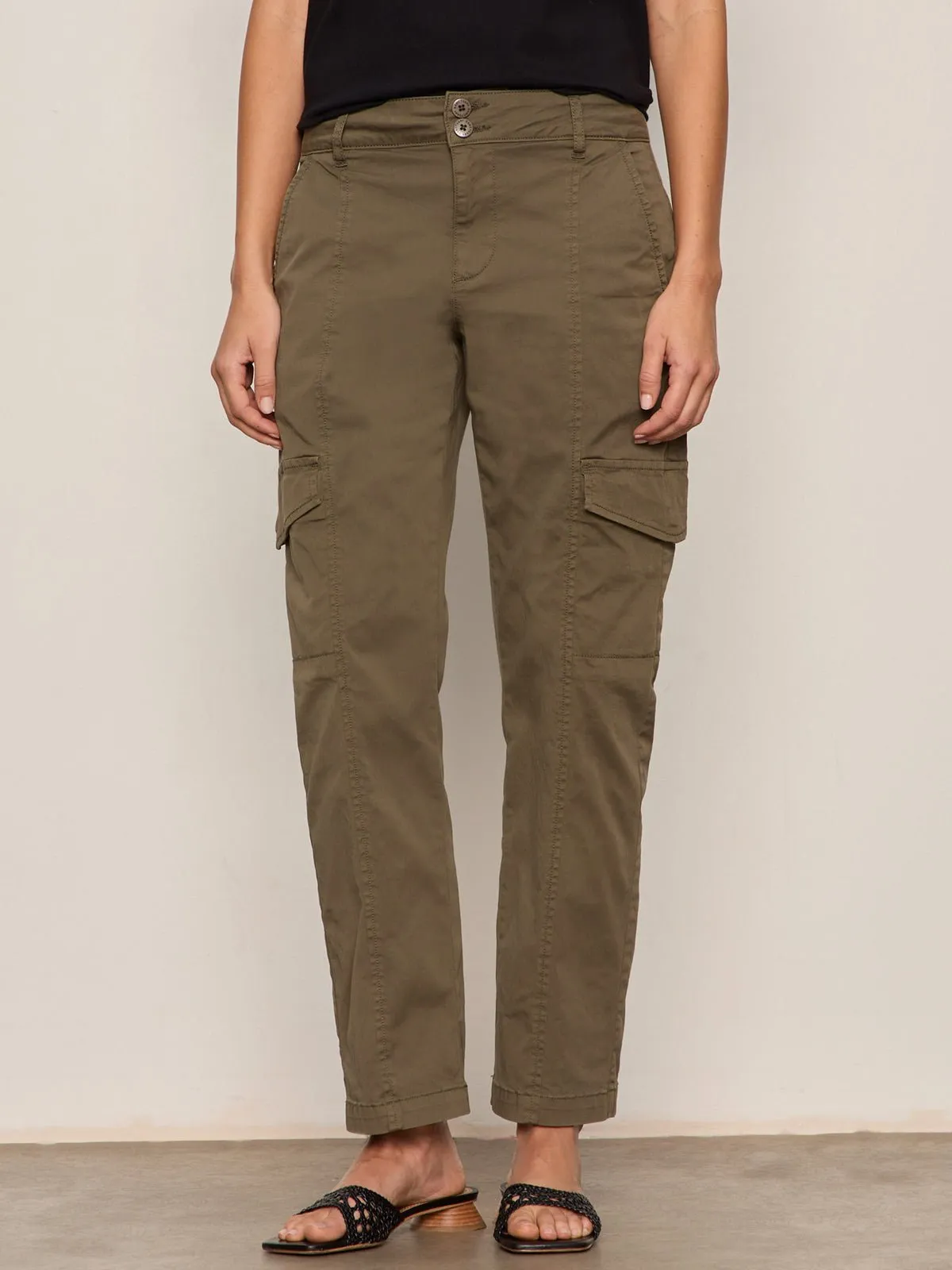 Rebel Straight Crop Pant Fatigue sold by Sanctuary