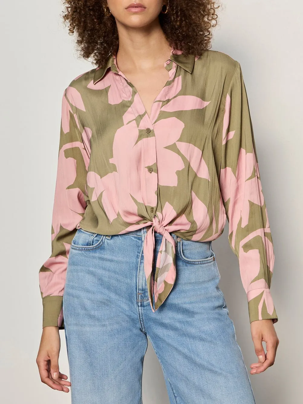 Lover Tie Shirt Pink Silhouette Petite Sizing sold by Sanctuary