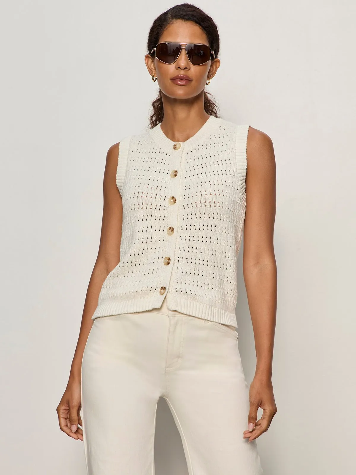 Pointelle Shell Vintage Ivory sold by Sanctuary product image thumbnail 2