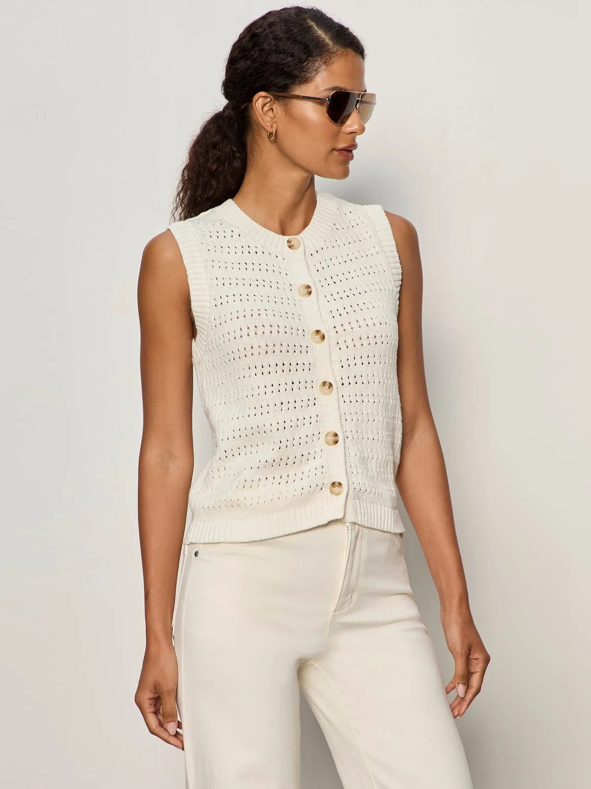 Pointelle Shell Vintage Ivory sold by Sanctuary product image thumbnail 3