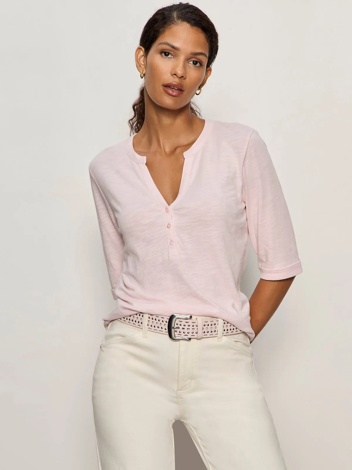 Rolled Sleeve Tee Oxygen Pink sold by Sanctuary