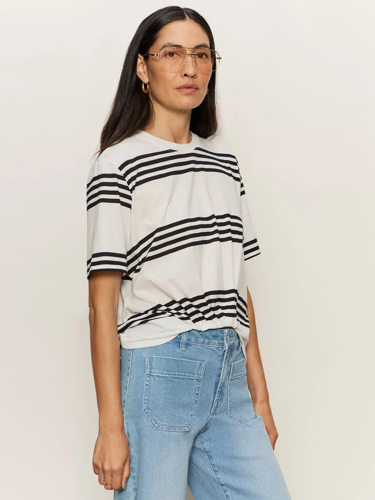 Tuck It Under Tee Chalk / Black Stripe sold by Sanctuary product image thumbnail 3