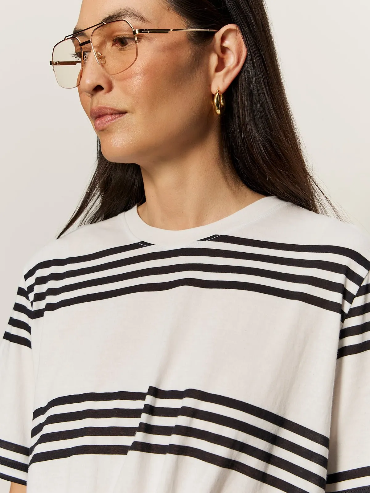 Tuck It Under Tee Chalk / Black Stripe sold by Sanctuary product image thumbnail 4