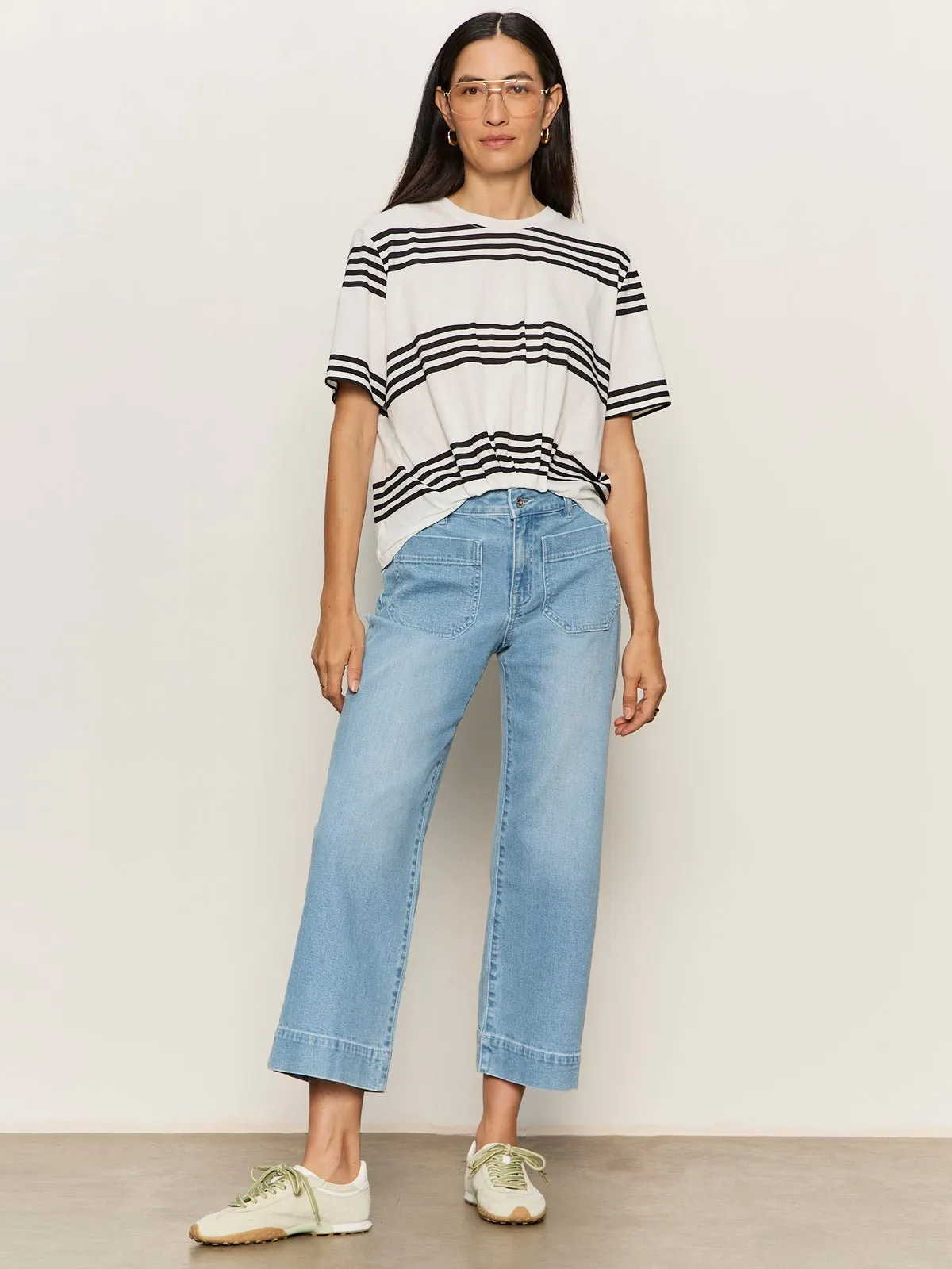 Tuck It Under Tee Chalk / Black Stripe sold by Sanctuary product image thumbnail 5